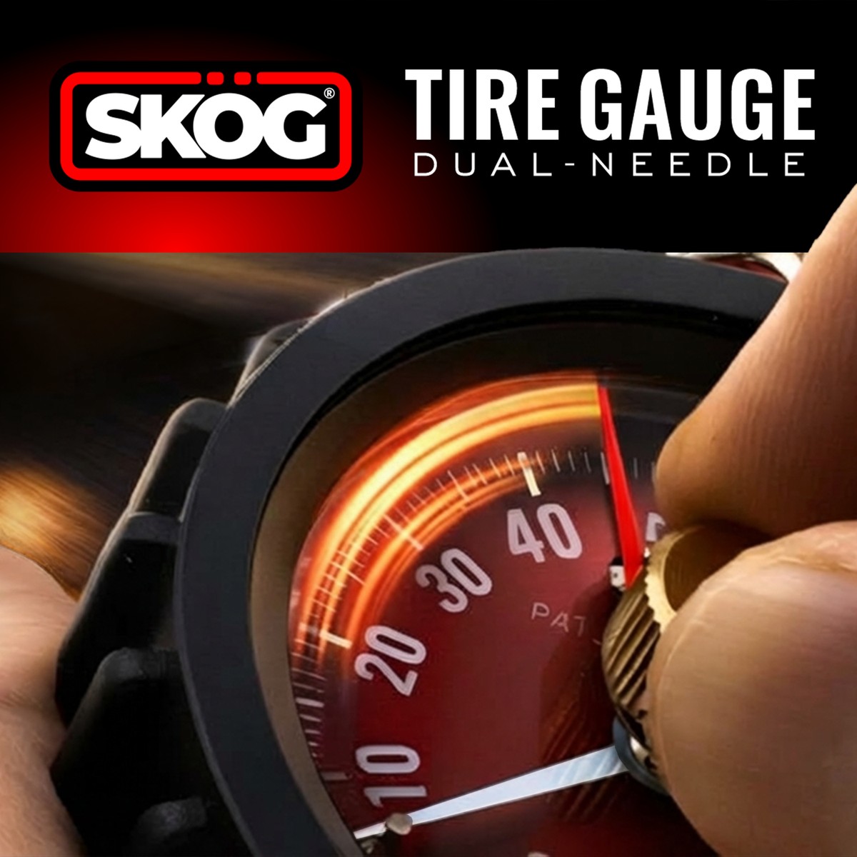 SKÖG® Platinum Series Tire Pressure Gauge, Dual-Needle