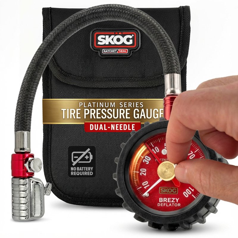 SKÖG® Platinum Dual-Needle Tire Pressure Gauge